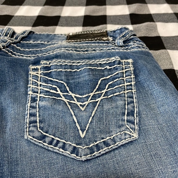 Vigoss Dublin Bootcut Jeans Size 12 x 31 Thick Stitch Double Pockets Stretch - Picture 12 of 13